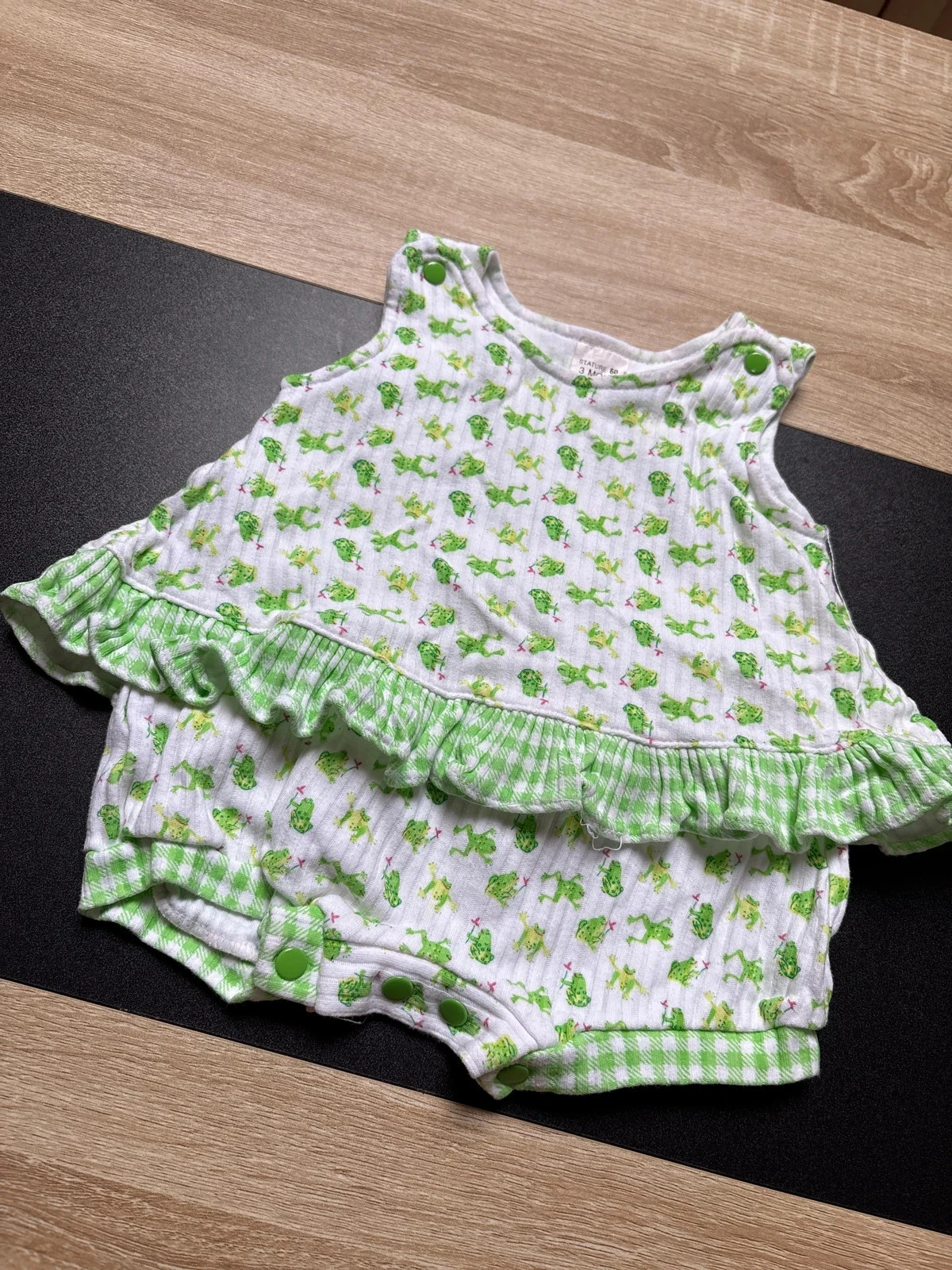 Robe barboteuse 3 mois motif grenouille – photo 2